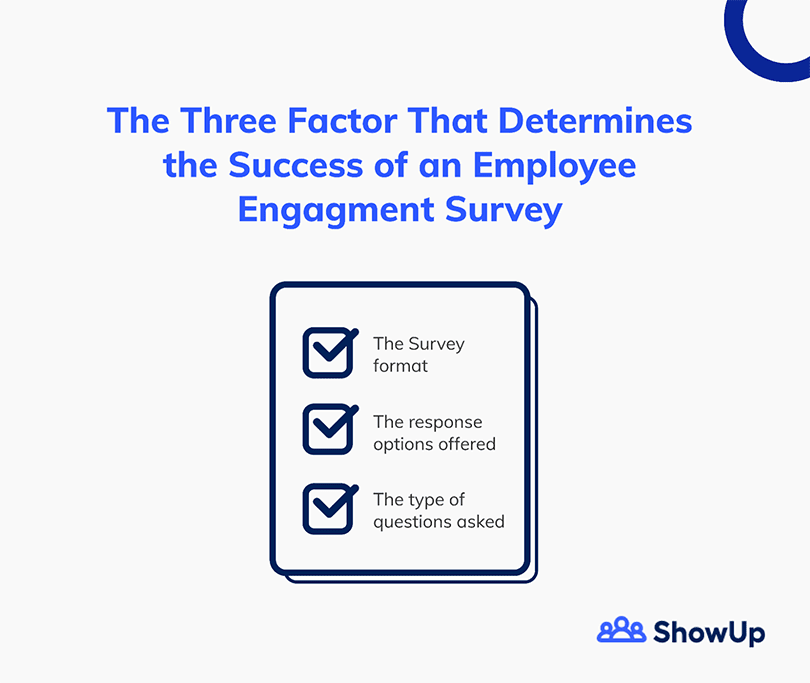 ShowUp's Three Factors for Employee Engagement Surveys